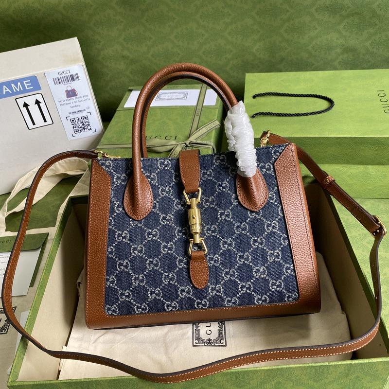 Gucci Shoulder Handbag 649016 Denim Blue